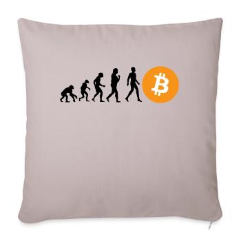Évolution cryptographique du BTC Bitcoin - Housse de coussin décorative 45 x 45 cm - taupe clair - Devant