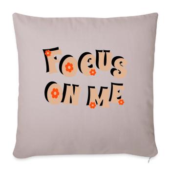Focus on Me - Sofakissenbezug 45 x 45 cm - helles Taupe - Vorne