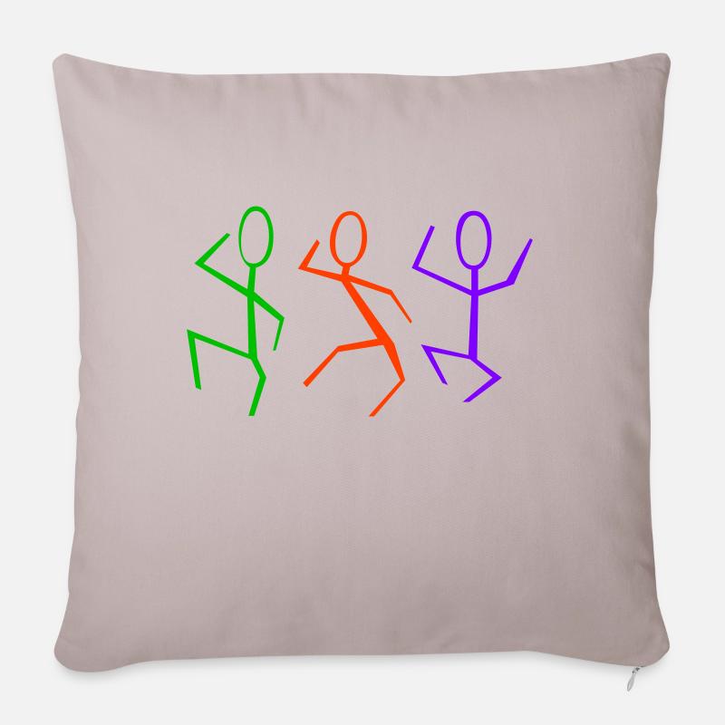 3 danseurs - Housse de coussin décorative 45 x 45 cm - taupe clair