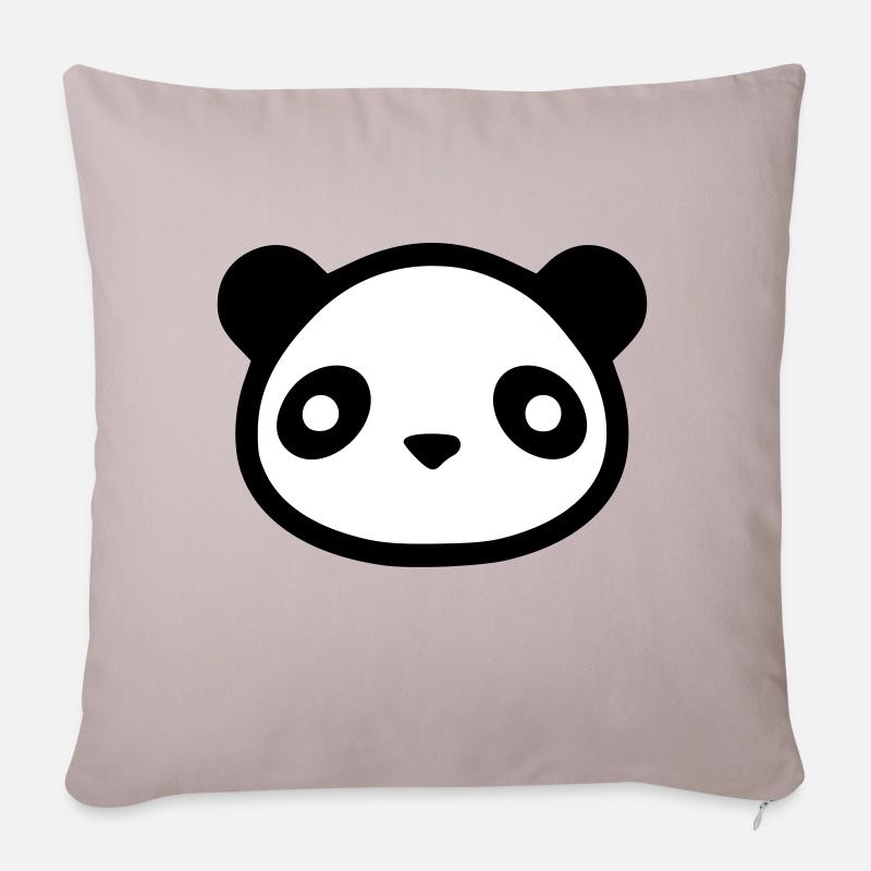 panda - Housse de coussin décorative 45 x 45 cm - taupe clair