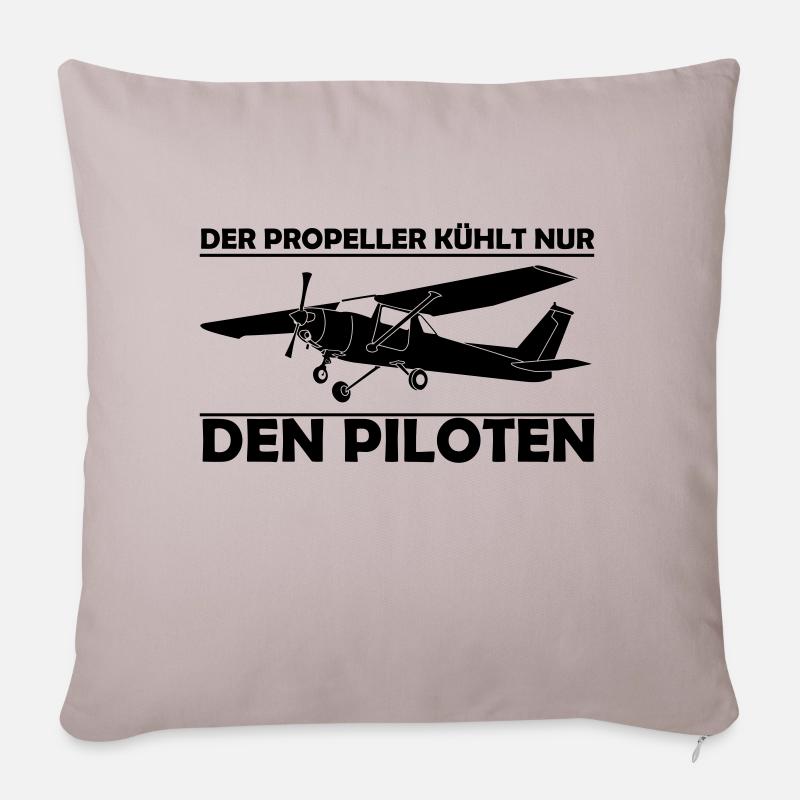 Cessna Motorflugzeug Geschenk - Sofakissenbezug 45 x 45 cm - helles Taupe