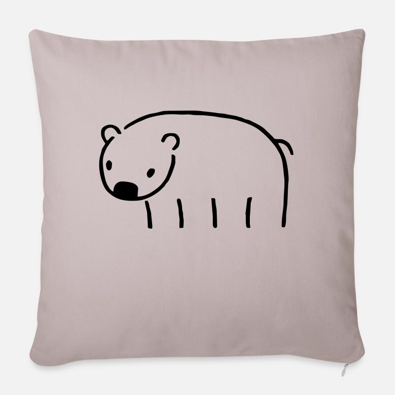 Wombat - Sofakissenbezug 45 x 45 cm - helles Taupe