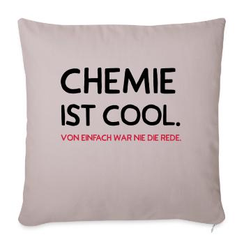 Chemie ist cool - Sofakissenbezug 45 x 45 cm - helles Taupe - Vorne