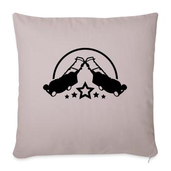 rasenmaeher_design_t1 - Sofakissenbezug 45 x 45 cm - helles Taupe - Vorne