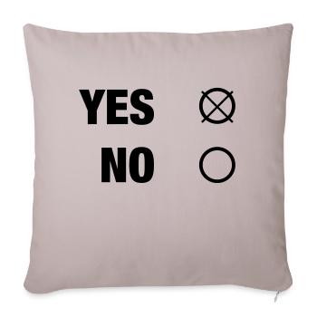 YES NO - Sofa pillowcase 17,3'' x 17,3'' (45 x 45 cm) - light taupe - Front