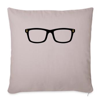 lunettes de nerd - Housse de coussin décorative 45 x 45 cm - taupe clair - Devant