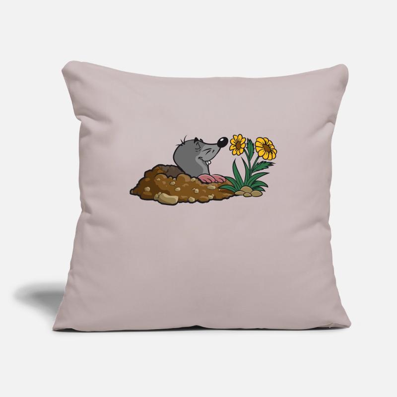 Mole Earth Mole Grêle Fleur Odeur Parfum Sp Housse de coussin décorative 45 x 45 cm