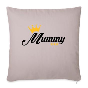 Maman / Fête des Mère / Enfant / Mere / Bébé - Housse de coussin décorative 45 x 45 cm - taupe clair - Devant