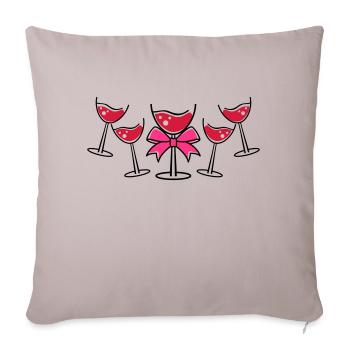 glases wine - Sofakissenbezug 45 x 45 cm - helles Taupe - Vorne