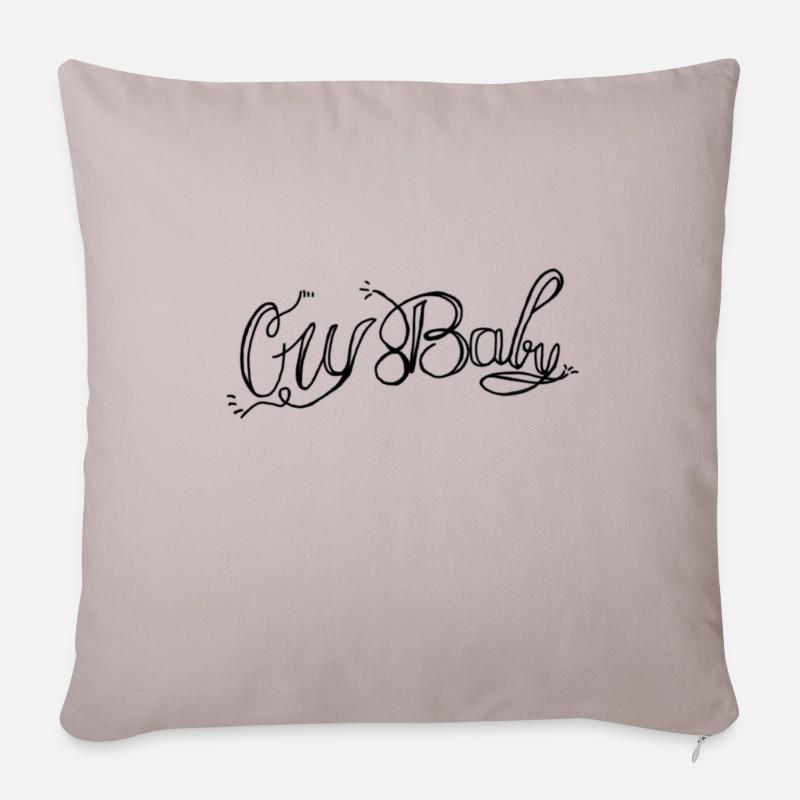 Crybaby (Lil Peep) - Sofakissenbezug 45 x 45 cm - helles Taupe