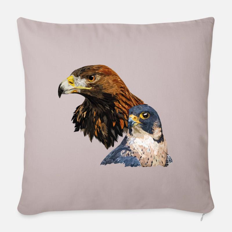 Wanderfalke - Sofakissenbezug 45 x 45 cm - helles Taupe