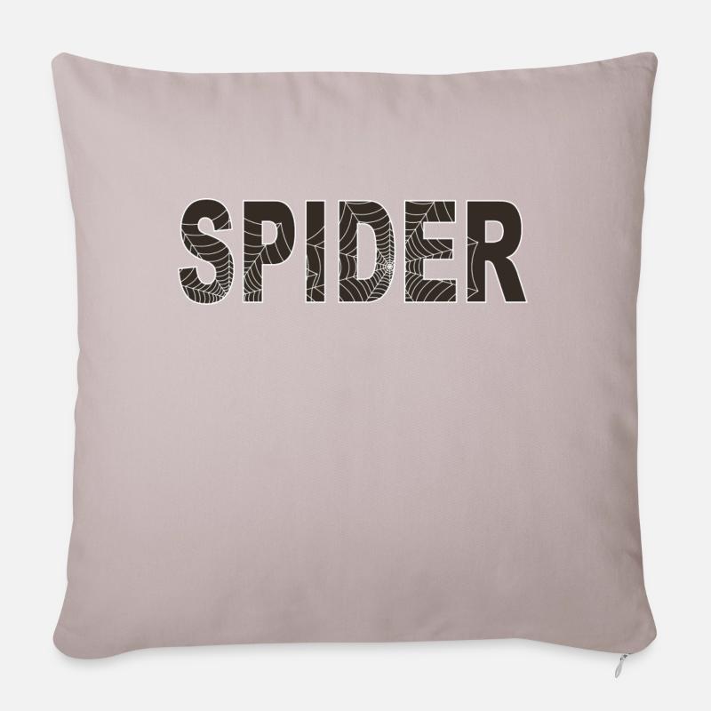 Spider word with graphic - Sofa pillowcase 17,3'' x 17,3'' (45 x 45 cm) - light taupe