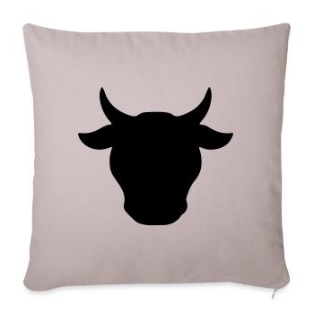 Cow Cow Head Bull Bull Farmer - Sofa pillowcase 17,3'' x 17,3'' (45 x 45 cm) - light taupe - Front
