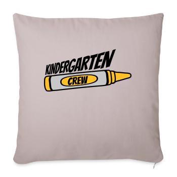 Équipe de crayon de cire de l’équipe de la maternelle - Housse de coussin décorative 45 x 45 cm - taupe clair - Devant