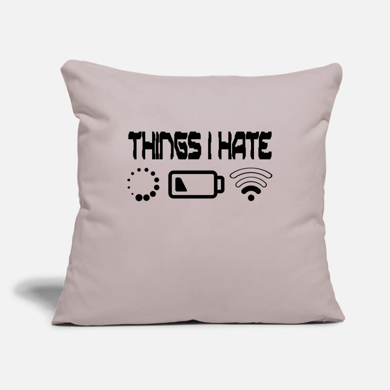 Things I Hate Programmer Outfit Gamer Fun Gift Sofa pillowcase 17,3'' x 17,3'' (45 x 45 cm)