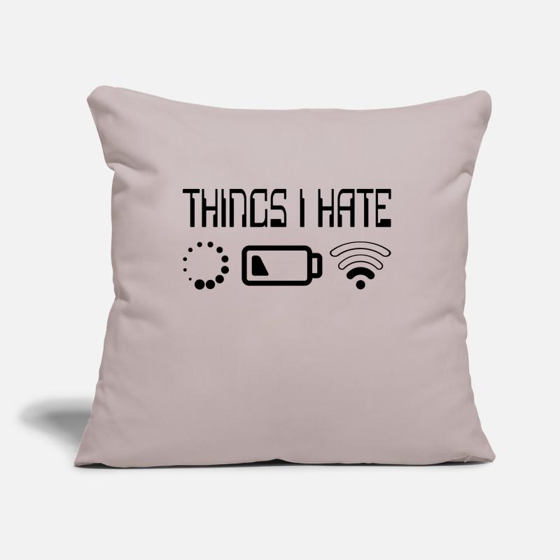 Things I Hate Programmer Outfit Gamer Fun Gift Sofa pillowcase 17,3'' x 17,3'' (45 x 45 cm)