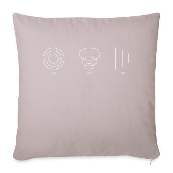 TRUTH white - Sofakissenbezug 45 x 45 cm - helles Taupe - Vorne