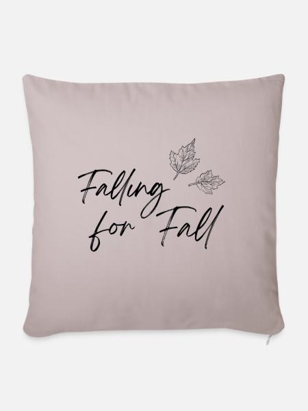 Falling for Fall - Sofakissenbezug 45 x 45 cm - helles Taupe