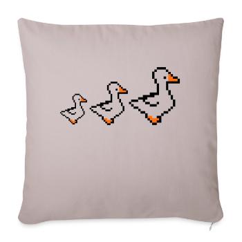 Pixel Ducks - Sofa pillowcase 17,3'' x 17,3'' (45 x 45 cm) - light taupe - Front