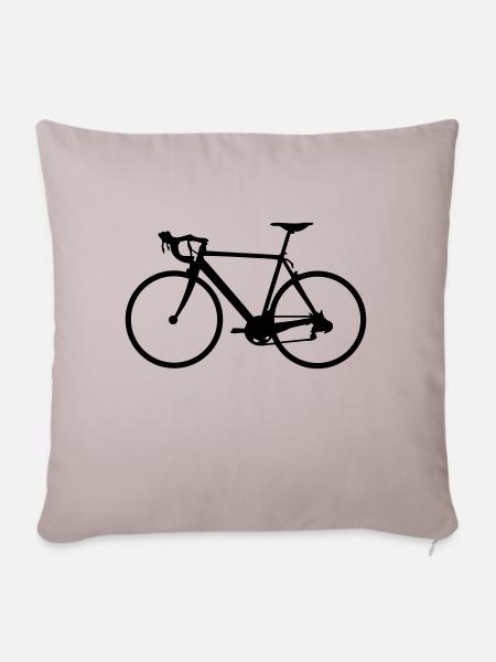Rennrad - Sofakissenbezug 45 x 45 cm - helles Taupe