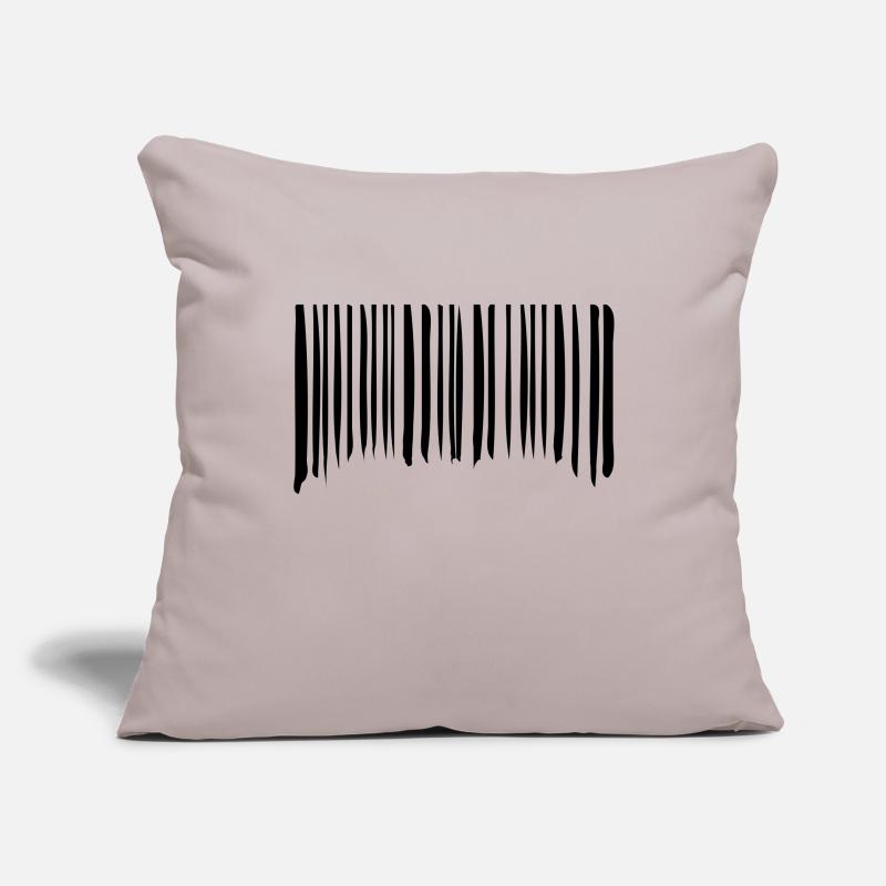 Barcode Strokes Lines Scribbled Barcode Scan Sofa pillowcase 17,3'' x 17,3'' (45 x 45 cm)