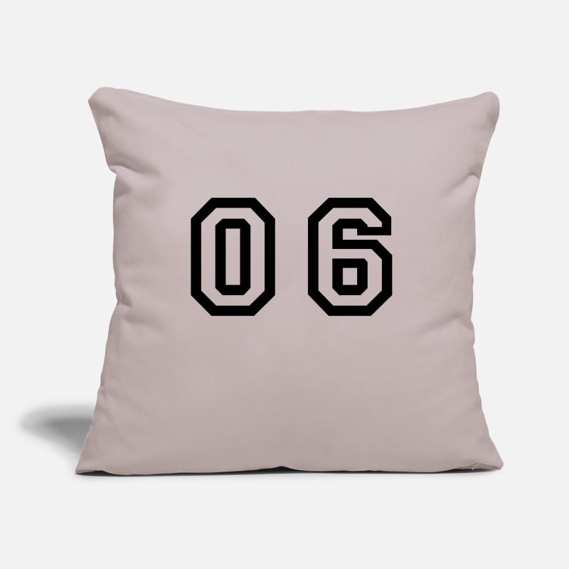 Nummer - 06 - Null Sechs Sofakissenbezug 45 x 45 cm
