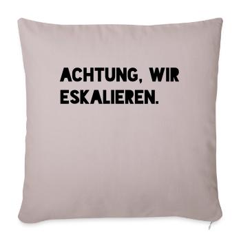Eskalieren - Sofakissenbezug 45 x 45 cm - helles Taupe - Vorne
