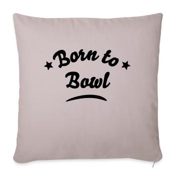 born to bowl - Housse de coussin décorative 45 x 45 cm - taupe clair - Devant