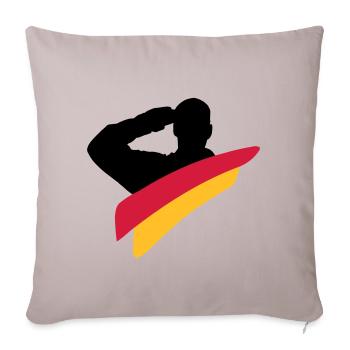 Veteran Deutschland Logo - Sofakissenbezug 45 x 45 cm - helles Taupe - Vorne