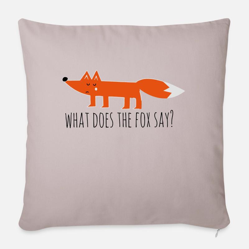 fuchs fox what does the fox say lustige sprüche - Sofakissenbezug 45 x 45 cm - helles Taupe