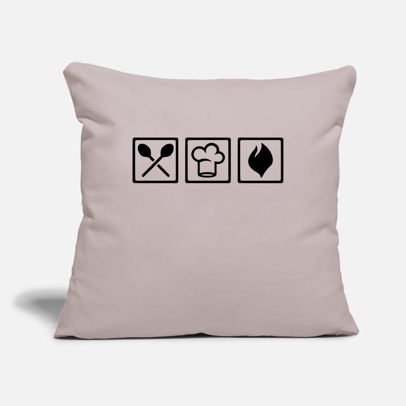 Cuisinier Housse de coussin décorative 45 x 45 cm