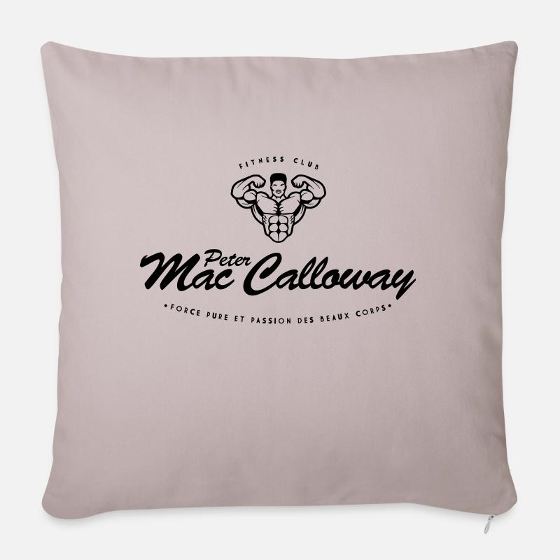 Peter Mac Calloway Fitness Musculation - Housse de coussin décorative 45 x 45 cm - taupe clair