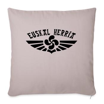 Euskal Herria - Pays Basque 37 - Housse de coussin décorative 45 x 45 cm - taupe clair - Devant