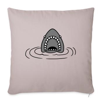 Conception de requin émergente - Housse de coussin décorative 45 x 45 cm - taupe clair - Devant