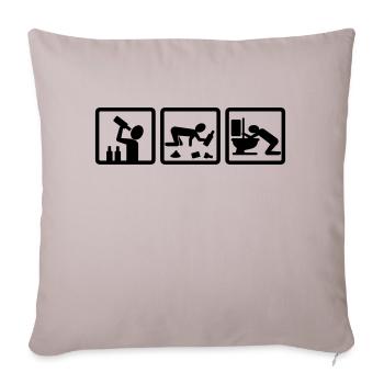 party (two) - Housse de coussin décorative 45 x 45 cm - taupe clair - Devant