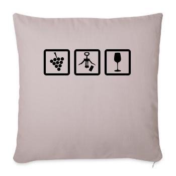 Winzer Gear - Winzer Zubehör Weinrebe Korkenzieher - Sofakissenbezug 45 x 45 cm - helles Taupe - Vorne