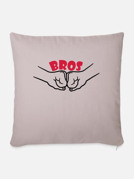 Bros Team Fäuste - Sofakissenbezug 45 x 45 cm - helles Taupe