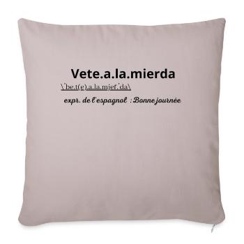 Vêtement pour Espagnol humoristique ! - Housse de coussin décorative 45 x 45 cm - taupe clair - Devant