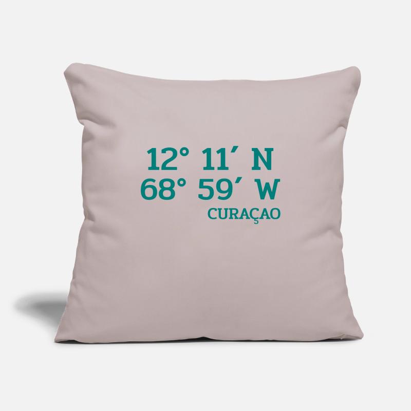 Curacao Coordinates - Coordinates - Caribbean Sofa pillowcase 17,3'' x 17,3'' (45 x 45 cm)