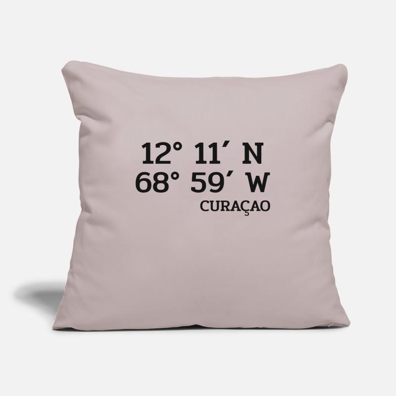 Curacao Coordinates - Coordinates - Caribbean Sofa pillowcase 17,3'' x 17,3'' (45 x 45 cm)