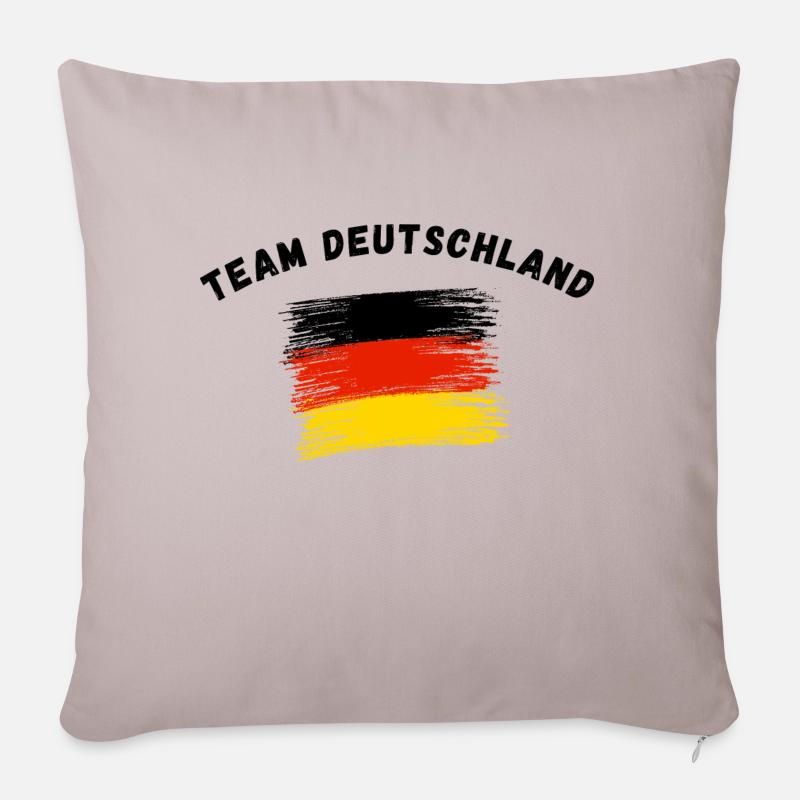 Team Deutschland - Sofakissenbezug 45 x 45 cm - helles Taupe