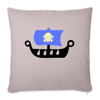 bateau pirate - Housse de coussin décorative 45 x 45 cm - taupe clair - Devant
