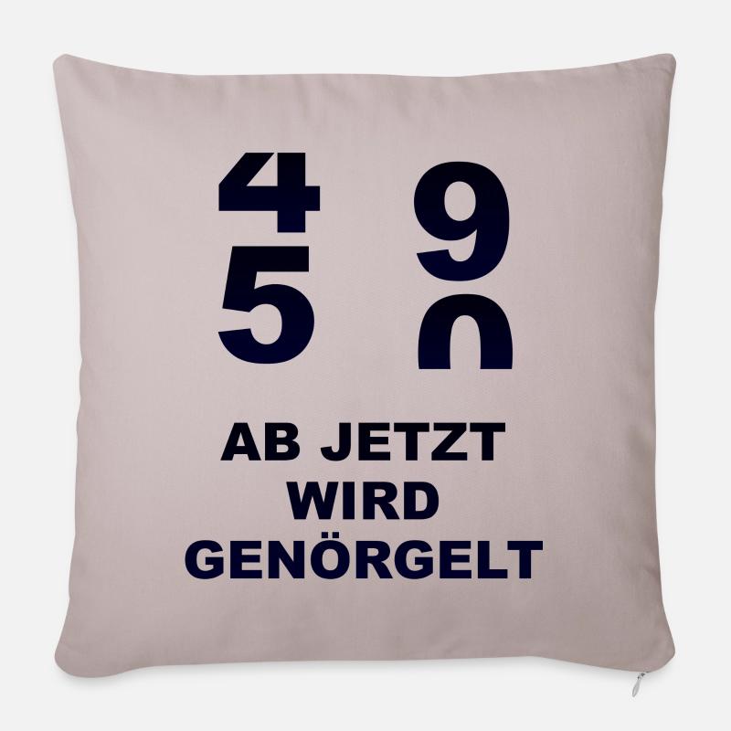 50. Geburtstag Jubiläum - Sofakissenbezug 45 x 45 cm - helles Taupe