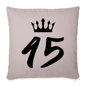 45 Number crown - Sofa pillowcase 17,3'' x 17,3'' (45 x 45 cm) - light taupe - Front