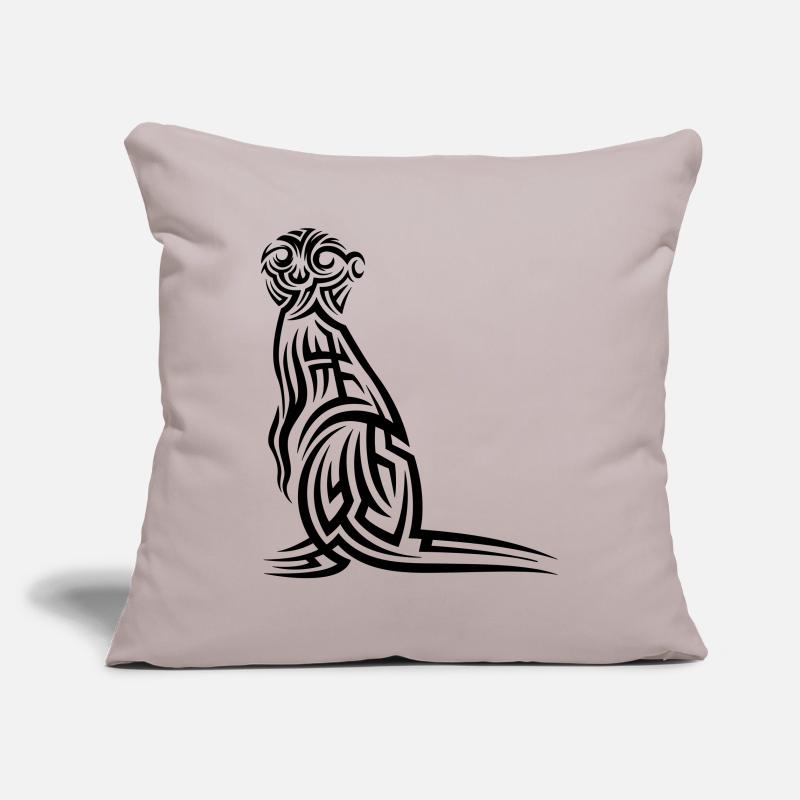 Meerkat Tatuaggio Tribale Copricuscino per divano, 45 x 45 cm