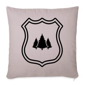 Tree Coat of Arms Forest Fir - Sofa pillowcase 17,3'' x 17,3'' (45 x 45 cm) - light taupe - Front