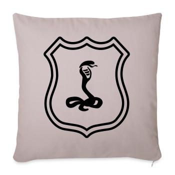 Schlange Wappen Kobra - Sofakissenbezug 45 x 45 cm - helles Taupe - Vorne