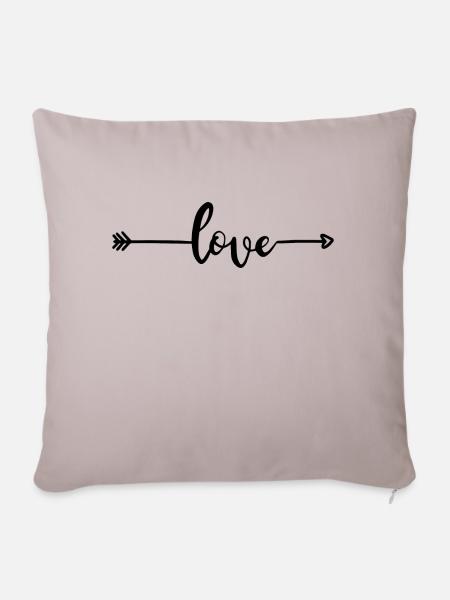 Love Design - Sofakissenbezug 45 x 45 cm - helles Taupe