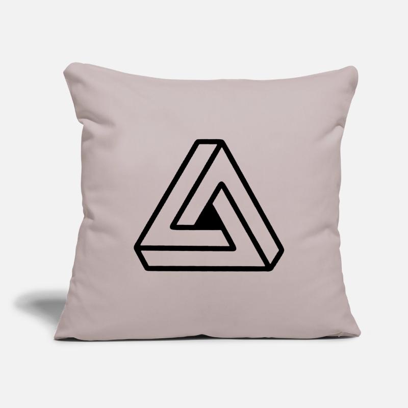 Penrose triangle - Impossible Triangle Sofa pillowcase 17,3'' x 17,3'' (45 x 45 cm)