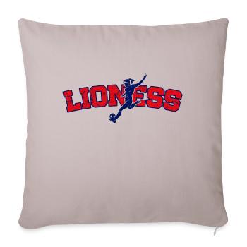 Lionnes championnes d’Angleterre de football féminin 2022 - Housse de coussin décorative 45 x 45 cm - taupe clair - Devant
